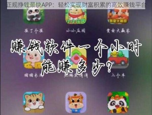 正规挣钱最快APP：轻松实现财富积累的高效赚钱平台