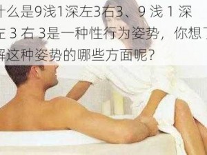 什么是9浅1深左3右3、9 浅 1 深左 3 右 3是一种性行为姿势，你想了解这种姿势的哪些方面呢？