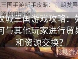 攻城三国手游新手攻略：前期发展策略与资源利用指南