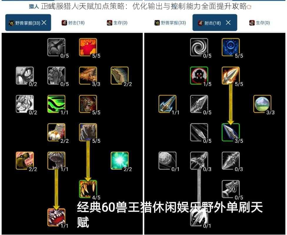 正式服猎人天赋加点策略：优化输出与控制能力全面提升攻略