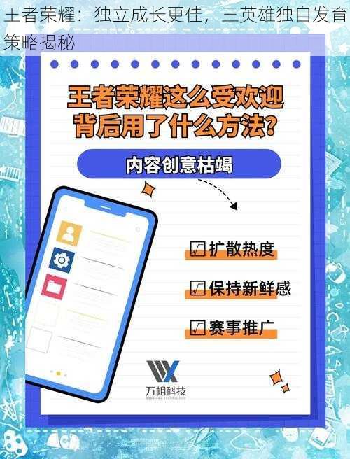 王者荣耀：独立成长更佳，三英雄独自发育策略揭秘