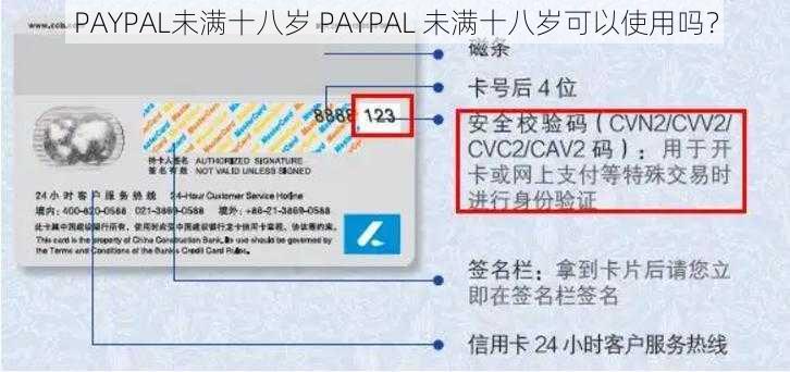 PAYPAL未满十八岁 PAYPAL 未满十八岁可以使用吗？