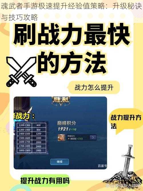 魂武者手游极速提升经验值策略：升级秘诀与技巧攻略