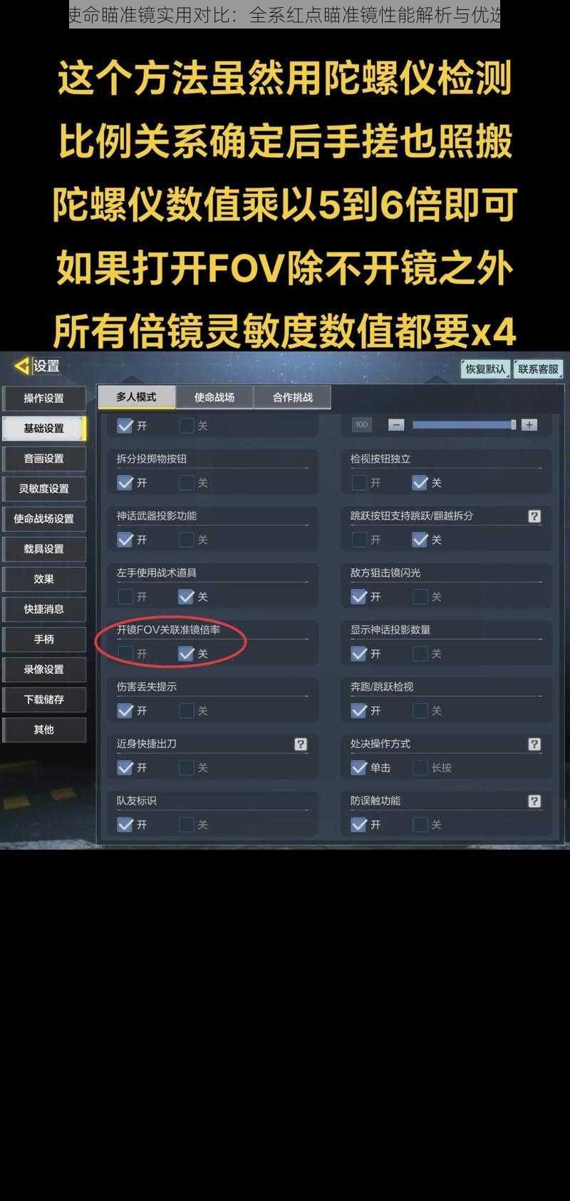 光荣使命瞄准镜实用对比：全系红点瞄准镜性能解析与优选指南