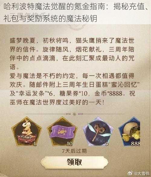 哈利波特魔法觉醒的氪金指南：揭秘充值、礼包与奖励系统的魔法秘钥