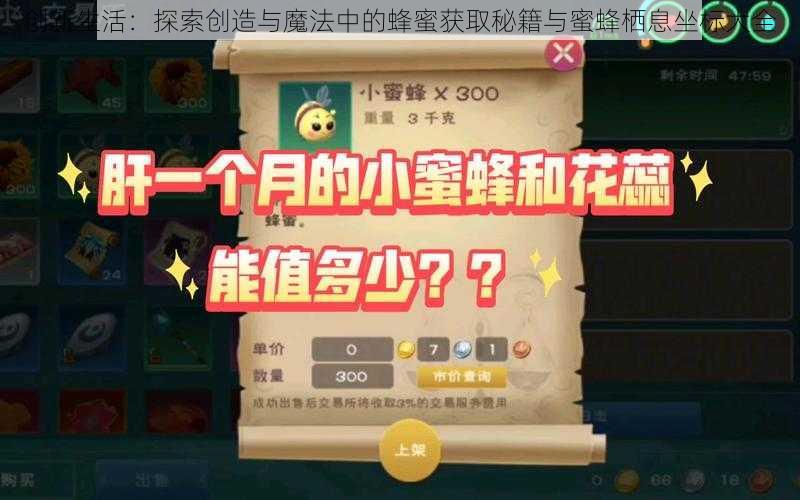 创新生活：探索创造与魔法中的蜂蜜获取秘籍与蜜蜂栖息坐标大全