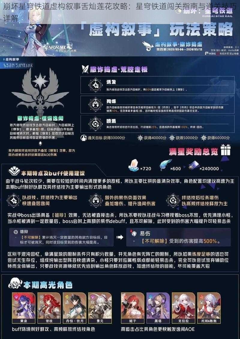 崩坏星穹铁道虚构叙事舌灿莲花攻略：星穹铁道闯关指南与通关技巧详解