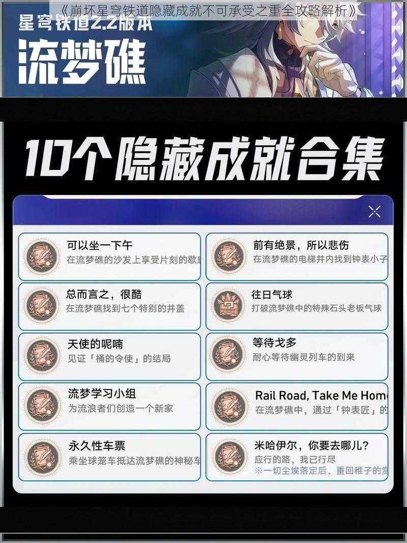 《崩坏星穹铁道隐藏成就不可承受之重全攻略解析》
