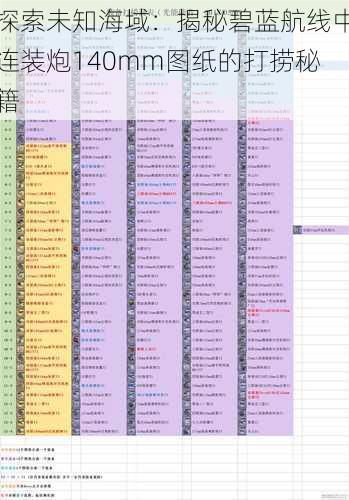 探索未知海域：揭秘碧蓝航线中连装炮140mm图纸的打捞秘籍