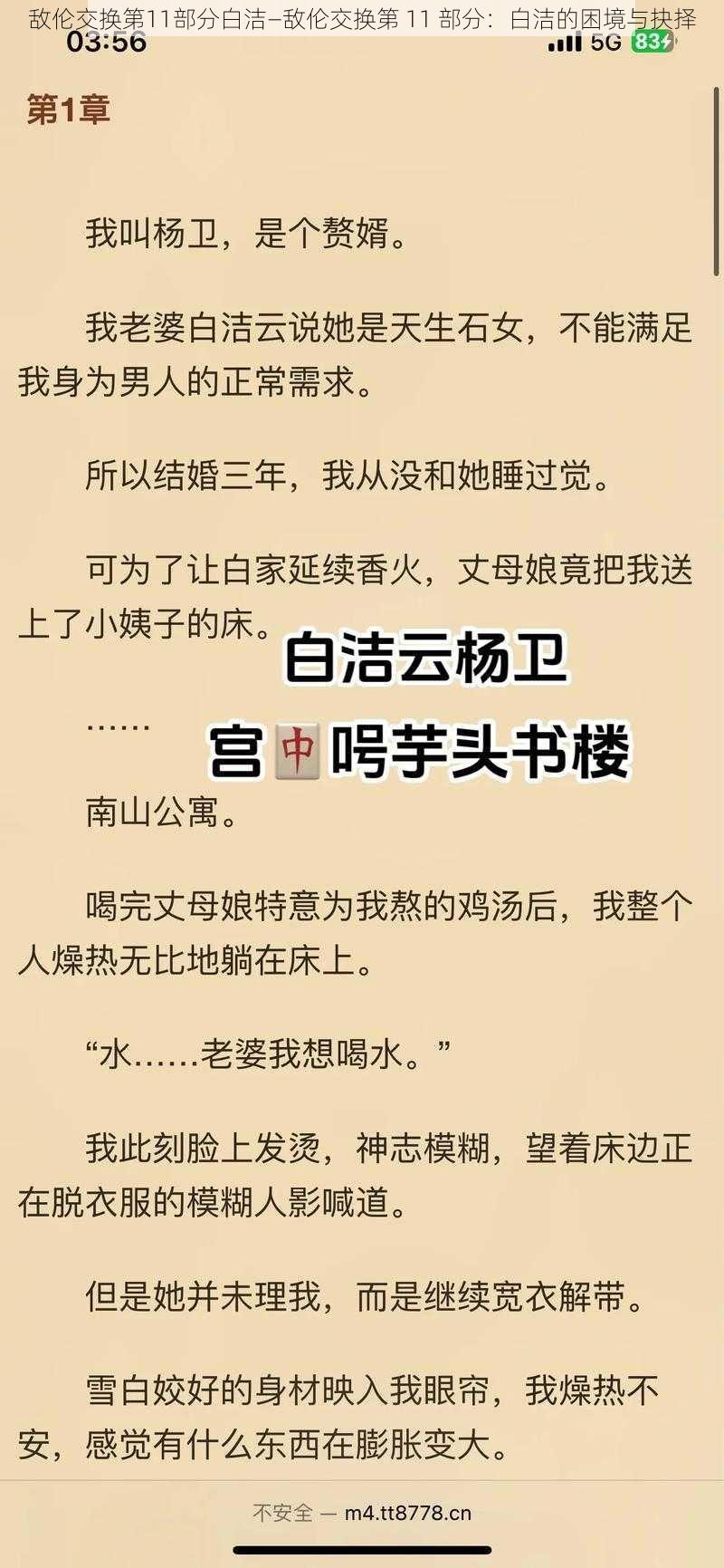 敌伦交换第11部分白洁—敌伦交换第 11 部分：白洁的困境与抉择