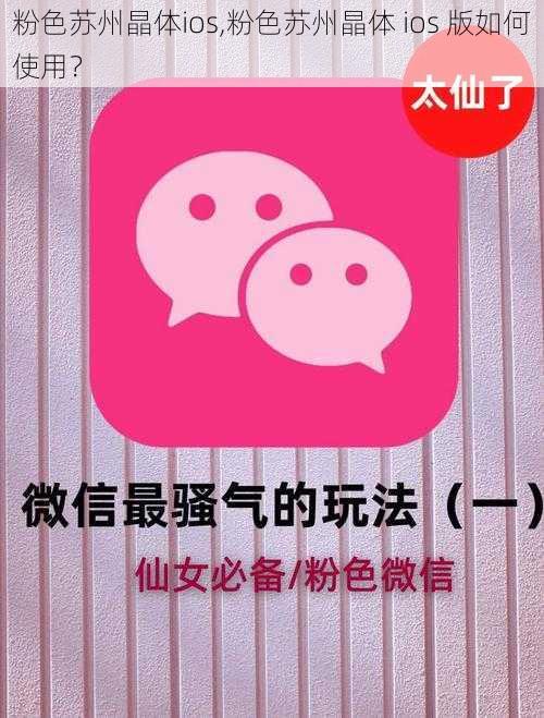 粉色苏州晶体ios,粉色苏州晶体 ios 版如何使用？