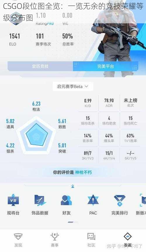 CSGO段位图全览：一览无余的竞技荣耀等级分布图