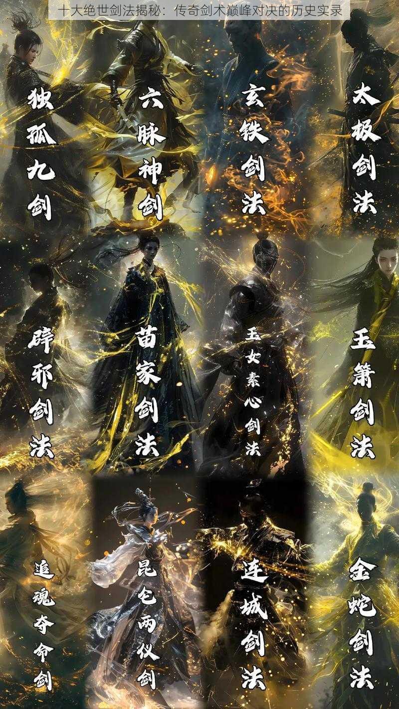 十大绝世剑法揭秘：传奇剑术巅峰对决的历史实录