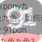 91pony九色九色、如何评价 91pony 九色九色？