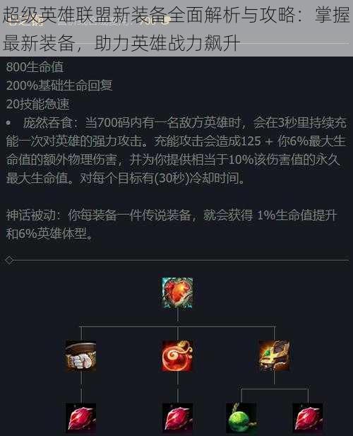 超级英雄联盟新装备全面解析与攻略：掌握最新装备，助力英雄战力飙升