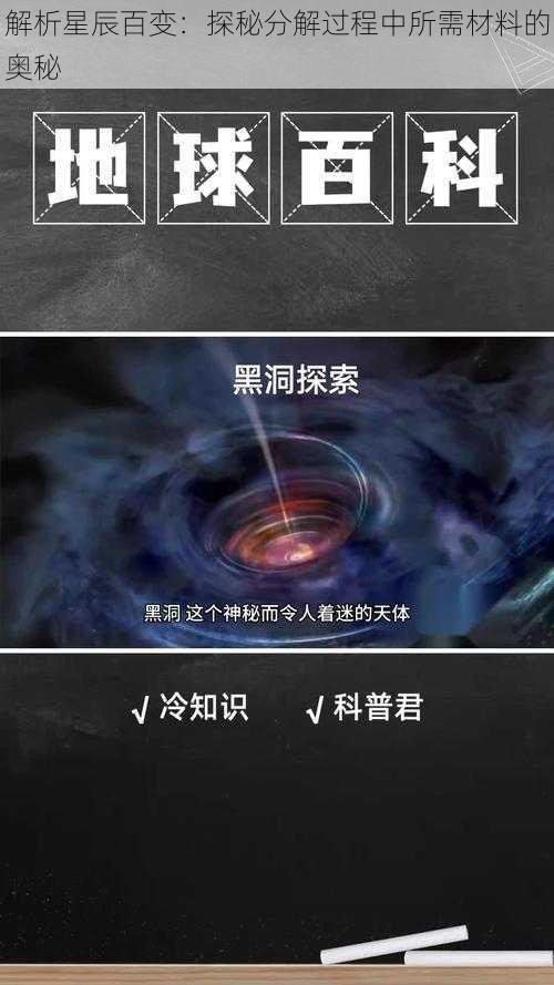 解析星辰百变：探秘分解过程中所需材料的奥秘