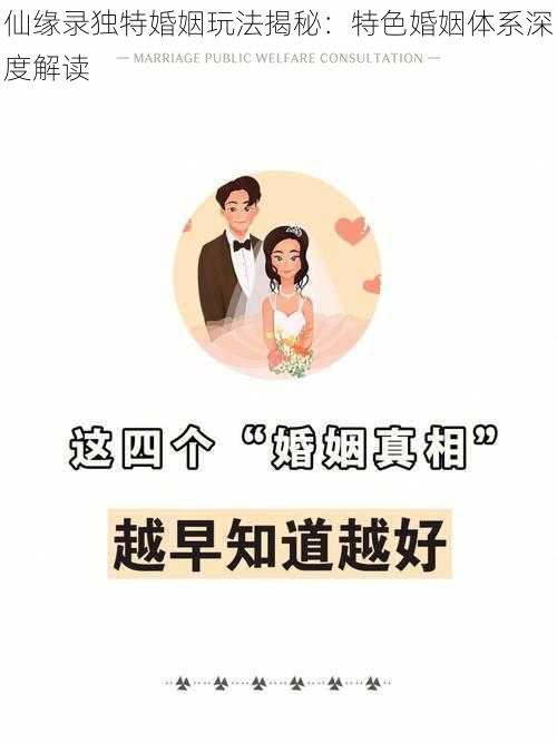 仙缘录独特婚姻玩法揭秘：特色婚姻体系深度解读