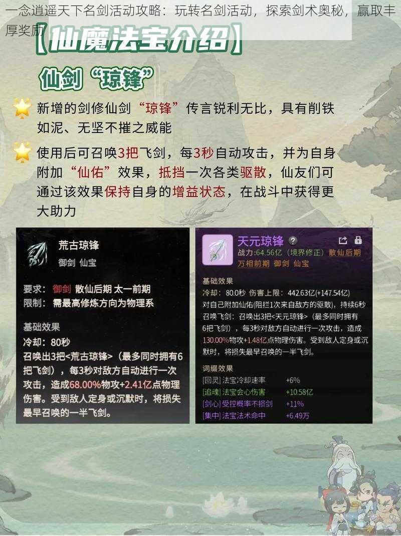 一念逍遥天下名剑活动攻略：玩转名剑活动，探索剑术奥秘，赢取丰厚奖励