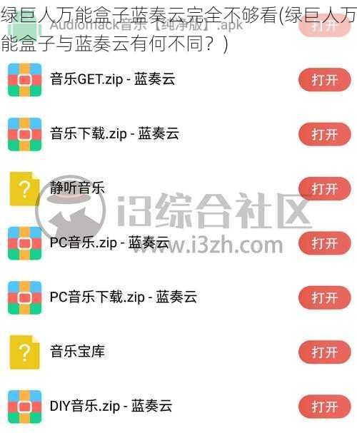 绿巨人万能盒子蓝奏云完全不够看(绿巨人万能盒子与蓝奏云有何不同？)