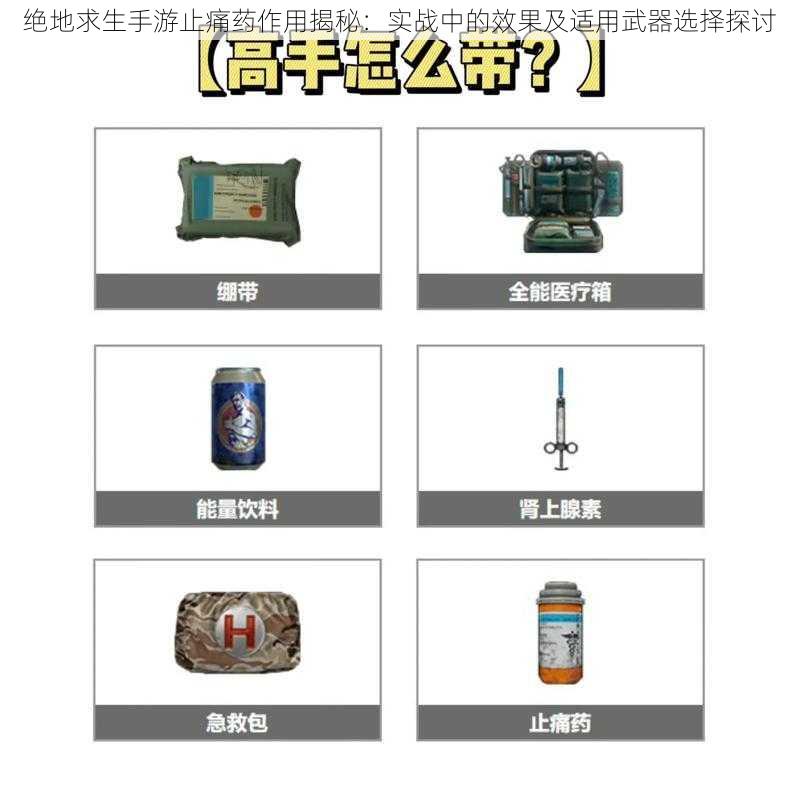 绝地求生手游止痛药作用揭秘：实战中的效果及适用武器选择探讨