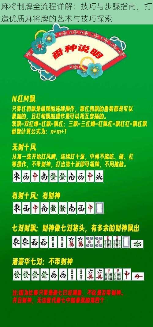 麻将制牌全流程详解：技巧与步骤指南，打造优质麻将牌的艺术与技巧探索