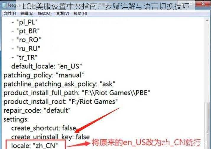 LOL美服设置中文指南：步骤详解与语言切换技巧