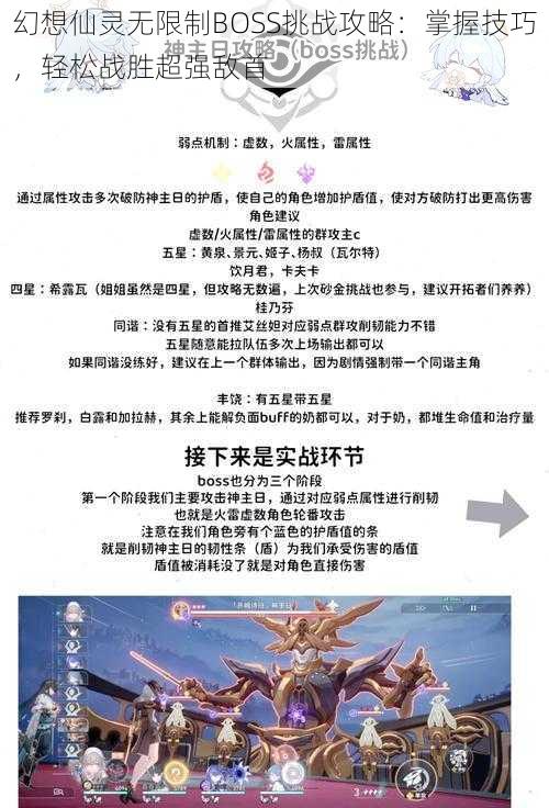 幻想仙灵无限制BOSS挑战攻略：掌握技巧，轻松战胜超强敌首