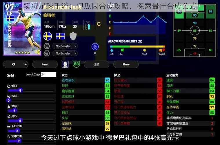 实况足球手游：伊瓜因合成攻略，探索最佳合成公式